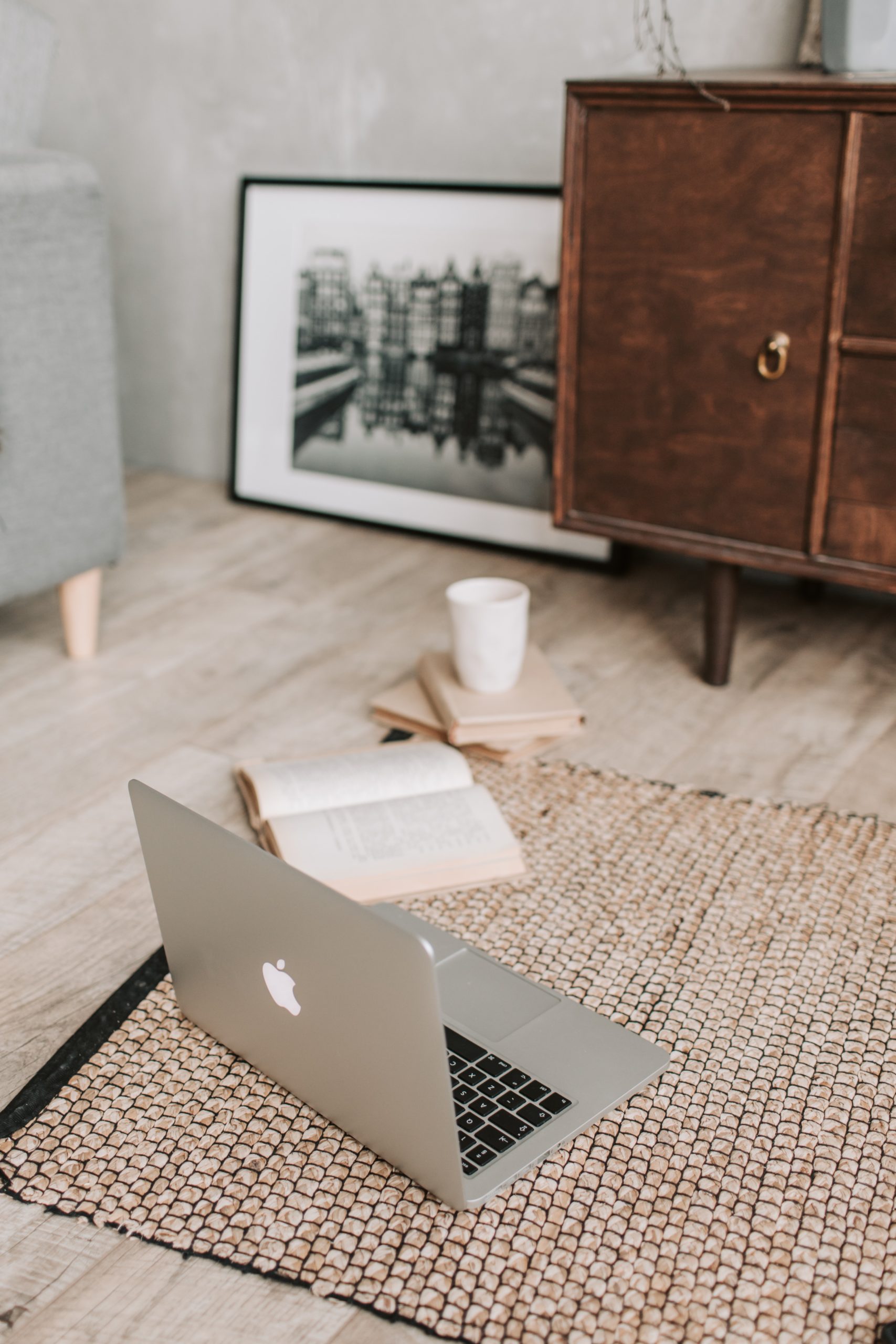 custom website on laptop