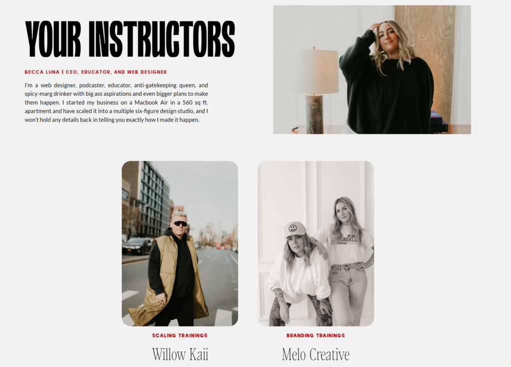 Showit Course Wealthy Web Designer by Becca Luna