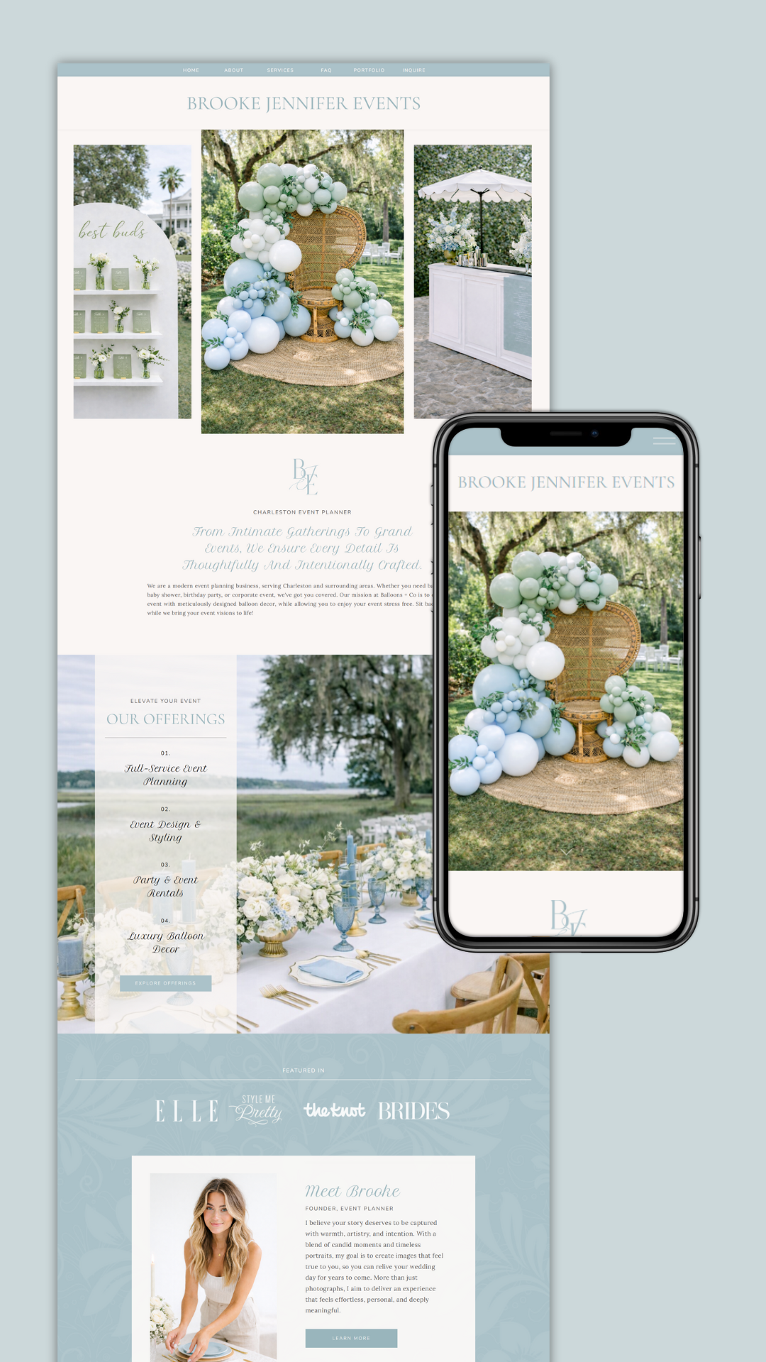 colorful event planner website template
