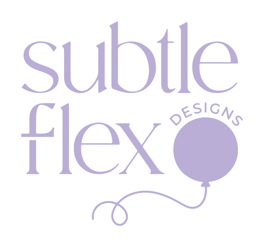 Subtle Flex Designs balloon business logo