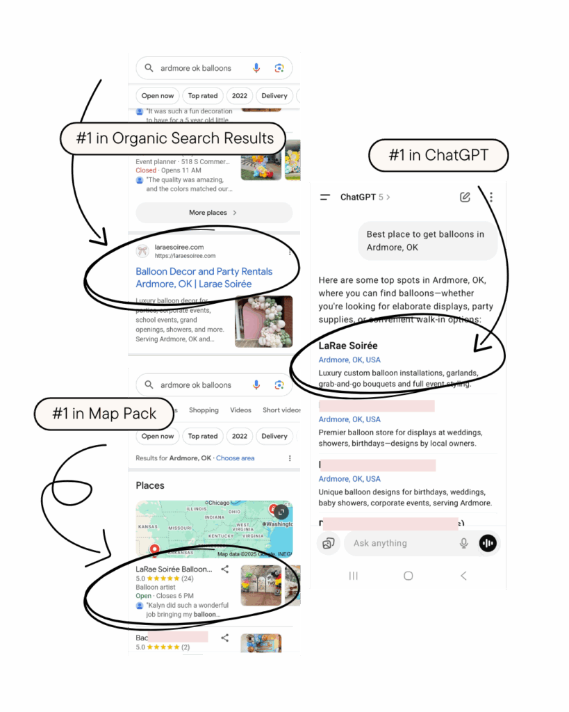 SEO success for balloon artist