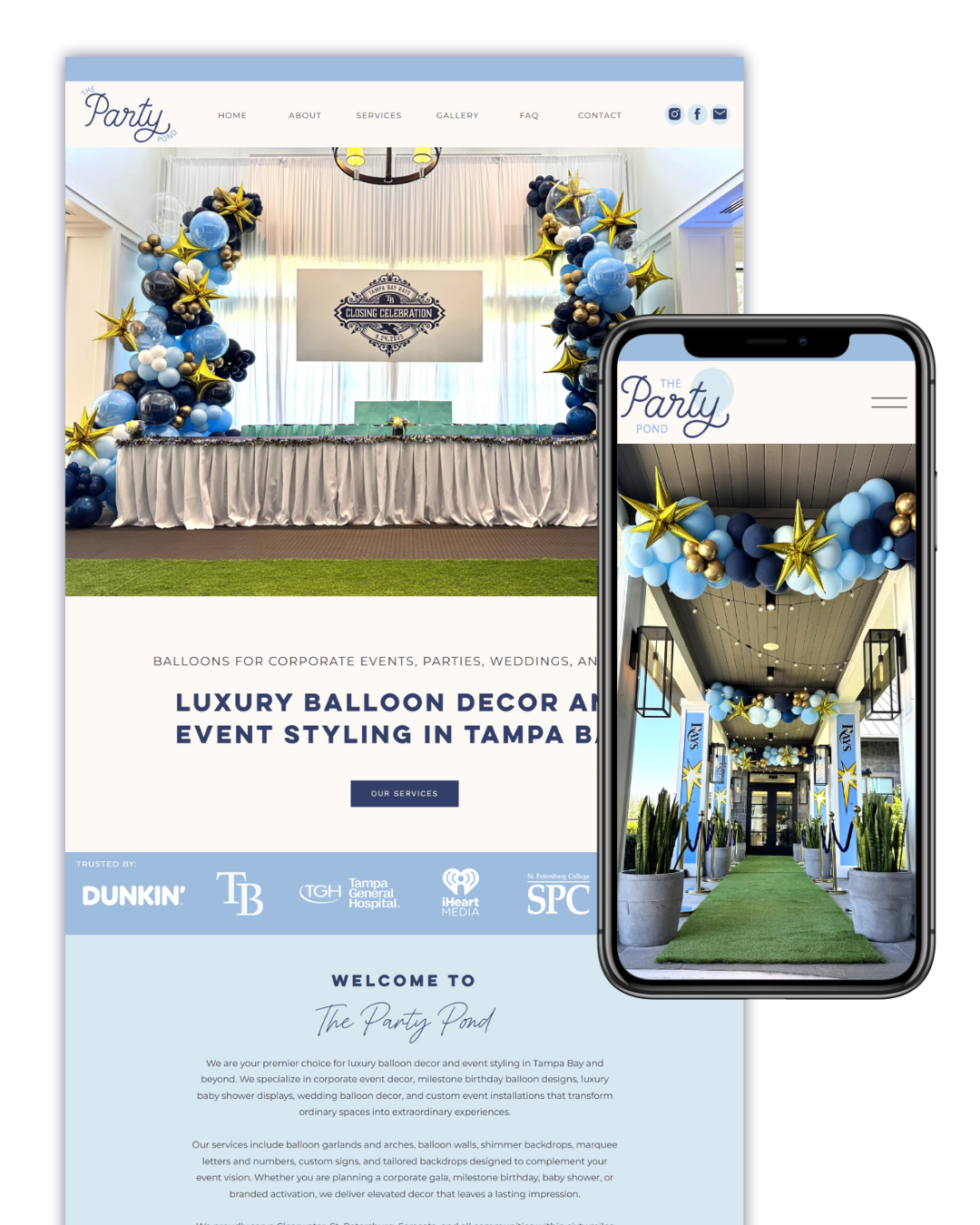 The Ultimate Guide to Local SEO for Balloon Artists 2 Balloon artist website showing portfolio of installations