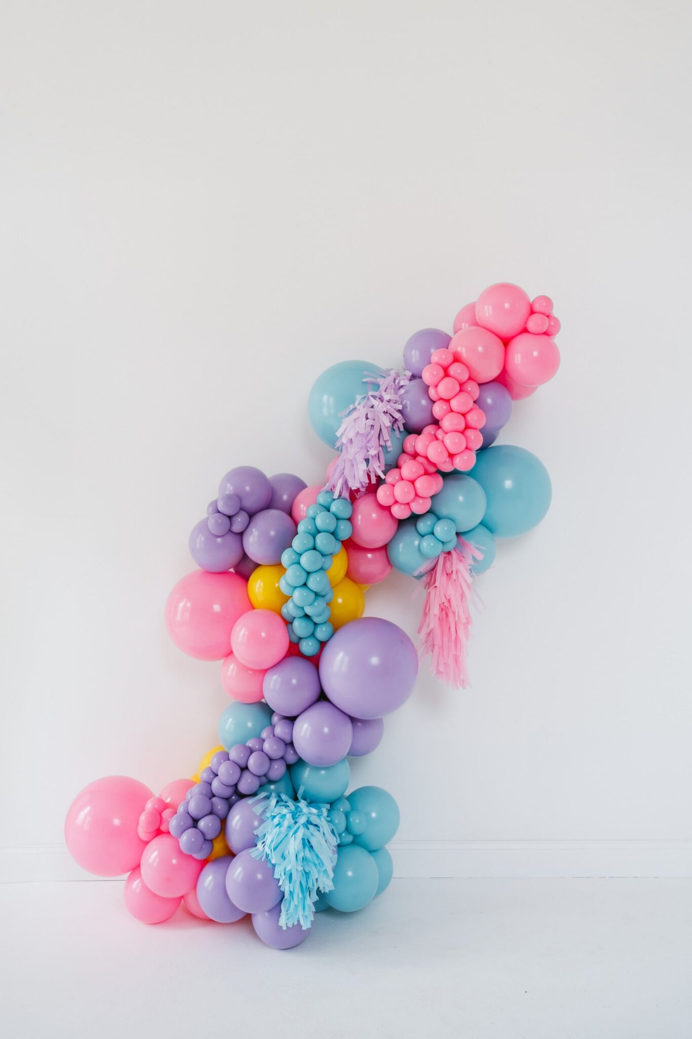Pastel balloon garland from the KU Balloons brand shoot