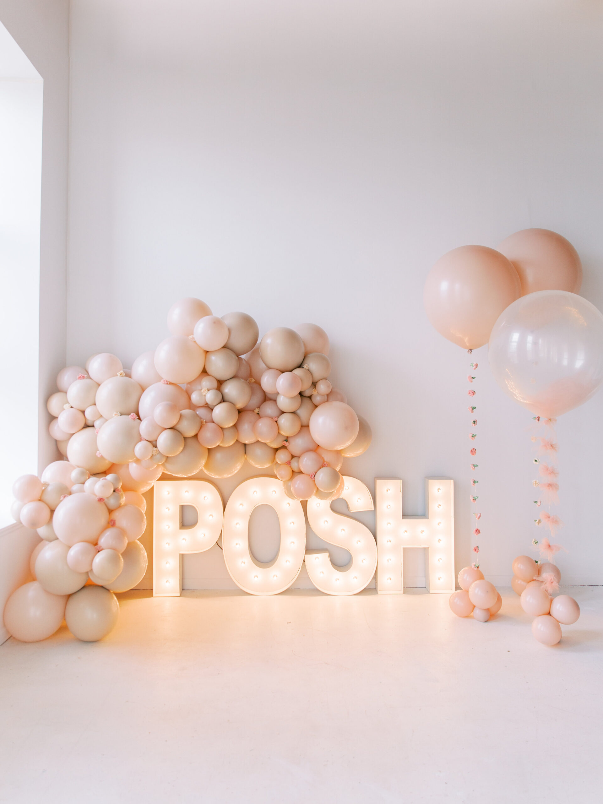 balloon business photoshoot peach pink