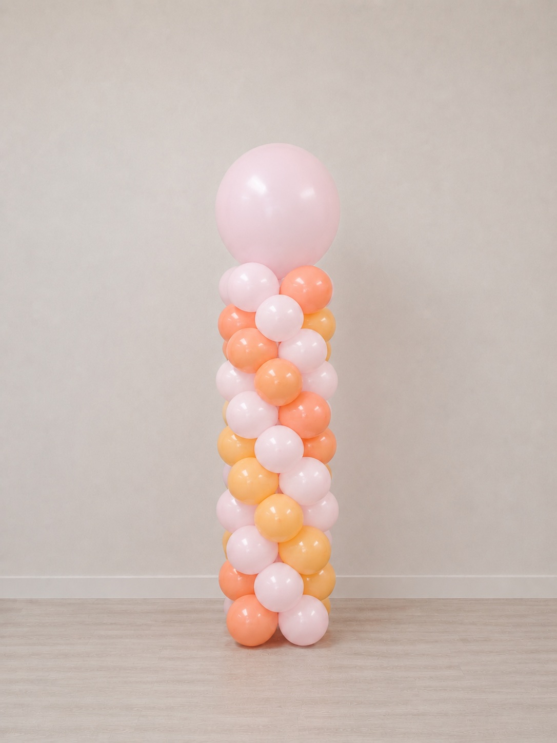 Pop Clink Events Grab and Go pastel spiral balloon column
