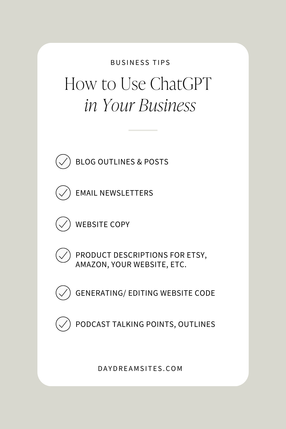 Ways to use ChatGPT in your business