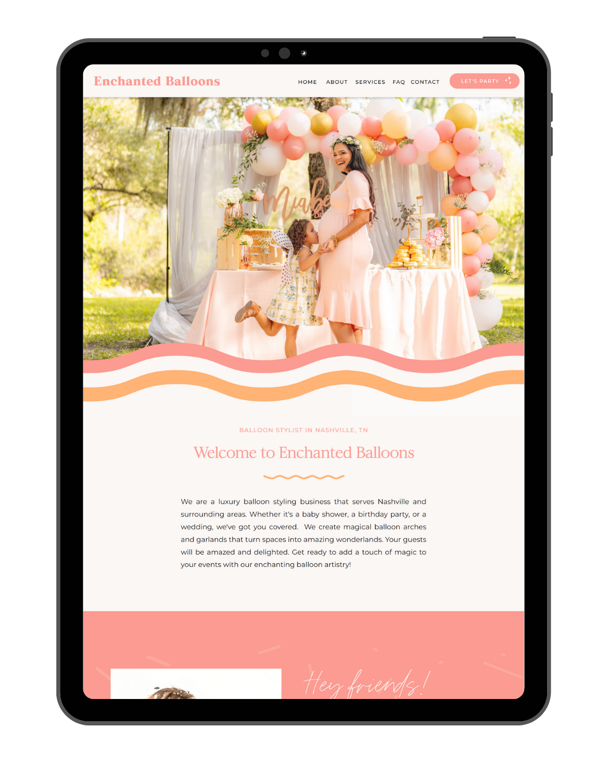 Balloon Artist or Party Planner Website Template | Colorful Showit Website Templates