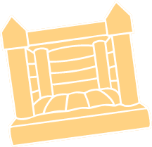 yellow bounce house logo