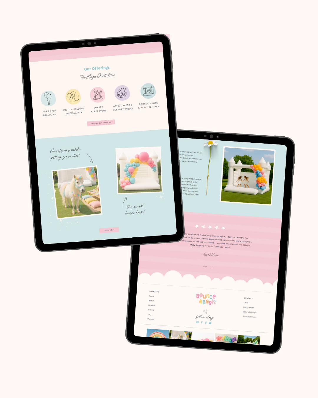 Fun party planner website template